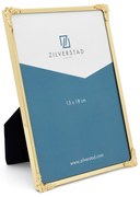 Kovový stojací/na stenu rámček v zlatej farbe 13,5x18,5 cm Decora – Zilverstad
