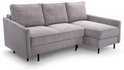 Rohová sedacia súprava Robin, pravá, sivá (Lincoln 86)