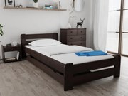 Posteľ Laura 90 x 200 cm, orech Rošt: Bez roštu, Matrac: Matrac COCO MAXI 20 cm