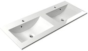 Sapho Sapho, YUKON dvojumývadlo 120x45cm, liaty mramor, biela, YU120