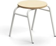 Stolička ALTUS, výška 380 mm, biela/breza