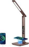 Brilagi-LED Stmievateľná LED lampa REGINA s bezdrôtovým nabíjaním, 8,5 W, 230 V, hnedá