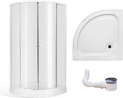 Roltechnik Outlet Štvrťkruhový sprchový kút AVILES + vanička ROTH-Variant: rozmery: 90x90 cm - (AVILES/90x90 - 4000661), ROTH-Profily: profily: biela…