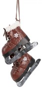 Christmas Ornament Ice Skates 14x12x40 Cm Red Metal - 14*12*40 cm