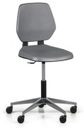 Antares Pracovná stolička ALLOY PU, nízka, na kolieskach, sivá