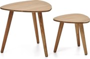 Odkladacie stolíky v súprave 2 ks z masívu akácie 60x61 cm Duvani – Kave Home