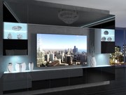 Obývacia stena 300 cm Belini čierny lesk Imperium1 IMP 1/5/W/B/0/0