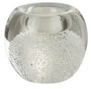 Sklenený transparentné svietnik na čajovú sviečku - 10 * 10 * 8,5 cm