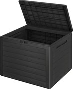 Úložný box WOODEBOX - 190L, 78x44x55cm, antracitová Prosperplast
