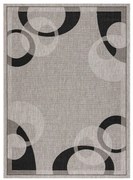 Koberec SIZAL FLOORLUX 20078 strieborný / čierny