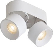 Moderné prisadené bodové svietidlo biele GU10 50mm 2-svetlové naklápacie - Echo