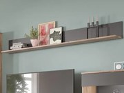 Nástenná polica Mason 180 cm, dub/sivá%