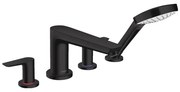 Hansgrohe Talis E, batéria na okraj vane, 4-otvorová inštalácia, čierna matná, HAN-71748670