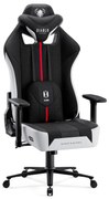 Látkové herné kreslo Diablo X-Player 2.0 Normal Size, bielo-čierne