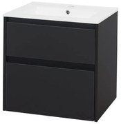 Mereo Mereo, Opto, kúpeľňová skrinka s keramickým umývadlom 61 cm, biela, dub, biela/dub, čierna, MER-CN940