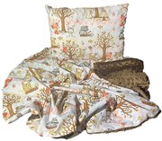 INTERMEDIC SK Set Intermedic do kočíka Lesík/minky hnedá 100x75/40x30 cm