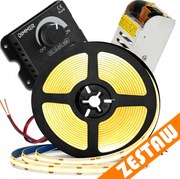 Sada neónových COB LED pásikov 12V 5m 4000K 60W - zdroj + diaľkový ovládač
