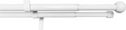 Garniža dvojradová Lory 120-230 cm, biela lesklá%