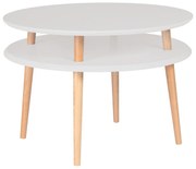 Svetlosivý konferenčný stolík s prírodnými nohami Ragaba UFO, Ø 70 cm
