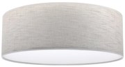 Stropné svietidlo Stone, 1x svetlobéžové textilné tienidlo/biele PVC tienidlo, (biele plexisklo), (fi 40cm)