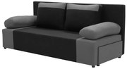 Pohovka 3-miestna s funkciou spania SONNI Čierna/sivá