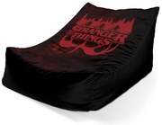 Sedací vak Lounge Stranger Things Red - detský, čierna / červená