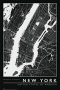 Plagát, Obraz - New York - City Map