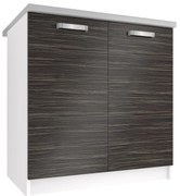 Kuchynská skrinka Belini spodná 80 cm eben kráľovský s pracovnou doskou TOR SD80/1/WT/HK/0/U