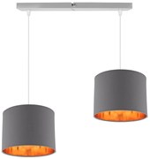 Závesné svietidlo Shade, 2x textilné tienidlo (mix 4 farieb), (výber z 3 farieb konštrukcie), g