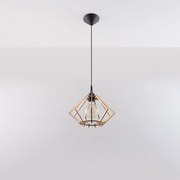 Závesné svietidlo v prírodnej farbe s dreveným tienidlom ø 27,5 cm Toranja – Sollux