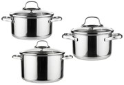 Livarno home Súprava hrncov z nehrdzavejúcej ocele, 3-dielna  (800008519)
