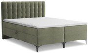 Zelená boxspring posteľ s úložným priestorom 160x200 cm Puhala – Makamii