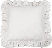 Vankúš s volánikmi svetlo šedá 45cm