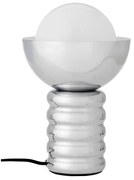 Stolová lampa v striebornej farbe so skleneným tienidlom (výška 32 cm) Spike – Bloomingville