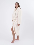 Mikroplyšový župan Nora - Krémová veľkosť M