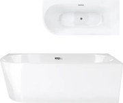 Rohová vaňa Corsan Intero 150 x 74 Montáž pravá Korok klik-klak Chróm