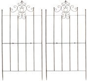 2x Mriežka na popínavé rastliny Paula - 180 x 85,5 cm - Bronzová