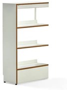 Knižnica STORY, prídavná sekcia, jednostranná, 1280x723x305 mm, 3 police, biela