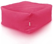 Podnožka štvorcová plyš - Ružová