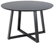 Kulatý jídelní stůl Malika 120 cm černý