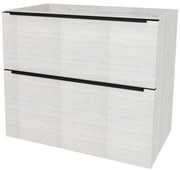 Mereo Mailo, kúpeľňová skrinka 81 cm, čierne madlo, Multidecor, Pino Aurélio, MER-CN591SBPINO