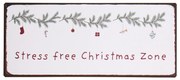 Ib Laursen Dekoratívna plechová ceduľa Christmas Zone