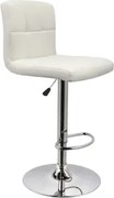 Barová stolička Mefisto, biela ekokoža%