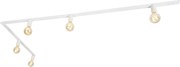 Moderný 1-fázový koľajnicový systém 5 svetiel vrátane objímky E27 biela - Jeana
