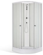 Roltechnik Sprchovací box ERMONT 90x90 cm Biela Sklo MATT GLASS