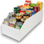 Prosperplast Úložný box, plastový biely 20x50x16cm – do špajze aj do skrine KARTONPLAST