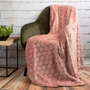 FLANELOVÁ DEKA ZOE2 150X200 CM PUDROVÁ