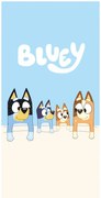 Bavlnená plážová osuška Bluey – motív Rodinka v peliešku - 100% bavlna - 70 x 140 cm