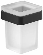 GEDY A81014 Samoa pohár, mliečne sklo/čierna