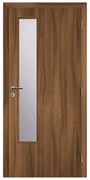 Solodoor Interiérové dvere L2 sklo, 90 P, 950 × 1 985 mm, fólia, pravé, orech kráľovský, presklené